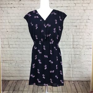 Madewell Skygaze in Pansy Bouquet Navy Dress Sz 8